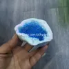 800g 티타늄 코팅 스플릿 Druzy Drusy Quartz Druze 마노 ​​소원 동굴 크리스탈 Geode Mineral Rock Gemstone Specimen Natural Healing Stone Raw