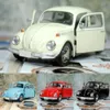 2020 Chegada mais recente Retro Vintage Beetle Diecast Pull Back Car Model Toy para crianças Decoração de presente Estatuetas fofas em miniatura C02201986379
