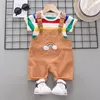 BibiCola Summer Boy Set Children Sets Baby Products Tops+Shorts 2PCS Tracksuit Kids Clothes Boys Clothing 210309