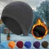 Beanie de inverno Esportes Bonés para Homens Ciclismo Mulheres Polar Fleece Quente Esqui Auricular Proteção Bicicleta Running Cor Sólida Cor Tampões Y21111