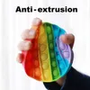 Pop Fidget Reliver Reliver Stress Brinquedos Arco-íris Empurre-o bolha Antistress Adulto crianças brinquedo sensorial para aliviar o autismo