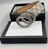 Herr Designerbälte Lyx Dam Midja För Man Kvinna Mode Casual Dubbel Guld Bokstavsspänne Svart Äkta Läderbälten Cintura Ceinture 3,8 cm Bredd Med Box