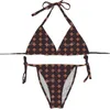 Classic Letter Blossoming Bikinis Swimsuit Sexy Split Beach Bras Briefs Ins Moda Banheira Terno Domens Swimsuits