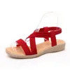 Sandali donna estate nuovi 2020 sandali a bocca di pesce a fondo piatto semplici sandali romani con fascia elastica tinta unita 42 taglia grande