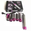 Hårtork 5 i 1 elektrisk kam Negativ jon Rättare Brush Blow Wrap Curling Wand Löstagbart kit Home9860624