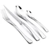 4-Piece 18/10 Stainless Steel Flatware Set Black Dinnerware Steak Knife Fork Spoon Teaspoon Cutlery Food Tableware Drop 211012