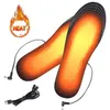 Solette per scarpe riscaldate USB Piedi Caldo caldo caldo Pad Isole elettricamente riscaldamento elettricamente lavabili Solette termiche riscaldanti Unisex Plantillas Para Los 220121
