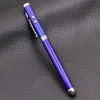 3 i 1 LED Laser Ljus BallPoint Pennor Kapacitiv Stylus Touch Pen Metal Ball Pennor Studentgåva Skola Kontorsmaterial