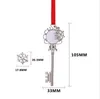 Sublimationsanhänger, Wärmedruck, Schlüsselform, Ornamente mit Band, Thermotransfer-Ornamentrohlinge aus Metall, individuelles Geschenk, DIY-Baumdekoration, Großhandel A02