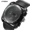 Sinobi Reloj Hombre Retro Zegarek Męski Zegarek Wojskowy Zegarek Czarny Silicone Square Big Dial Zegarek Kwarcowy Zegar Mężczyźni Drop Wysyłka Q0524