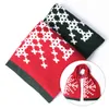 Boa qualidade de malha jacquard estilo Natal cor lenço de inverno para mulheres