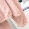 Frauen Winter Flanell Pyjama Set Fleece Pyjamas Nachtwäsche Homewear Dicke Warme Samt Weiblichen Anzug Herbst Sweatshirt Damen Pyjama 211211