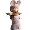 Moden Statue Resin Modern Home Decoration Gorgeous Girl Fairy Figurine Storage Tray Living Room Decor Accessories Gift