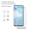 Skärmskydd för Samsung S22 S21 Ultra S20 Plus Finger Print 9h Hårdhet Edge Curved Full Cover Bubble Free Case Friendly Temperat Glass
