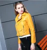 2023 Autumn Winter Women's Pu Leather Jackets Punk Motorcycle Biker Snake Print Zip Rivet Beading Adjustable Waist Woman's Coats Spliced Short Outerwear