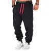 Nytt mode Herrgym Casual Loose Fit Byxor Träningsoverall Underdelar Joggare Sweat Track Byxor Svart Grå X0723