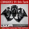 Carrosserie + tank voor HONDA CBR 600 F2 CC 91-94 Body 63NO.122 CBR 600FS 600F2 CBR600 FS CBR600F2 91 92 93 94 CBR600-F2 600CC CBR600FS 1991 1992 1993 1994 VLAMINGEN