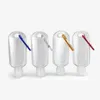 50 ml lege hand sanitizer flessen alcohol navulbare fles met sleutelhaak haak openlucht draagbare duidelijke transparante gel fles R2021