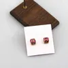 Paillettes Ear Studs Square Candy Colors Bling Orecchini