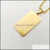 Pendant Necklaces & Pendants Jewelry Hip Hop Rock Stainless Steel Rhinestones Dream Chaser Necklace Mens Fashion Gold Color Dc Y1220 Drop De