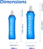 Boccetta pieghevole per borsa d'acqua pieghevole per bibite analcoliche in TPU da 250 ml 500 ml per sport all'aperto, campeggio, salute, BPA gratuito