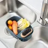 Kitchen Storage & Organization Plastic Basket Sink Strainer Drain Organizer Shelf Fruit Vegetable Drainer Sponge Rack Tools