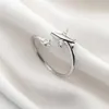 Open Adjustable Simple Ring for Women Fashion 925 Sterling Silver Shining Zircon Cute Star Airplane Fine Jewelry 210707