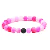 8mm Volcanic Stone Colorful Weathered Agate Mix and Match Distance Lovers Bracelet Friendship Essential Oil Aromatherapy Bracelet