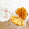 Luxury Velvet Shell stuffed Chair Seat Cushion Art style Back Blue Rose Princess Sea shell Home Pillow Decor 210728