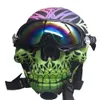 Nargile Silikon Gaz Maskesi Bong Sigara Yaratıcı Kafatası Desen Akrilik Su Borusu Güneş Gözlüklü Kuru Herb Yağ Burner İşlevli İşlevli