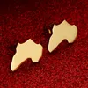 Hoop Huggie Miniアフリカ地図スタッドイヤリングシルバーカラーローズゴールドアフリカの小さな装飾品伝統的な民族の贈り物