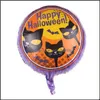 Événement festif maison jardin 18 pouces joyeux Halloween ballons chat noir araignée chauve-souris feuille ballon enfants fête d'anniversaire fournitures bébé jouets Dec