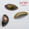 15 retro metal gaveta de cozinha gaveta maçaneta alça e móveis maçanetas handware armário mobília antique bronze shell puxe yl0255