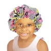 Kids Bonnet Night Sleep Caps Criança Meninas Bebê Cetim Elástico Banda Dupla Camada Dormindo Chapéus De Droorização Cap Africano Headtie