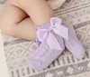 Bebek kızlar prenses çorap 8 renkli çocuk bowknot yaz içi boş çorap ins çocuk bows moda öğrenci hosiery s1265