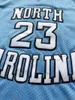 Nikivip YOUTH.North Carolina UNC Tar Heels Michael # 23 Basketball Throwback Jersey Double Stiched High Quanlity Poliestere Bianco Blu Nero