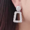 Bengelen kroonluchter Boako Koreaanse mode sieraden geometrische grote vierkante metalen druppel oorbellen voor vrouwen accesorios oorbellen brincos aretes de m