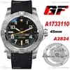 GF 45mm A1733110 ETA A2824 Автоматические мужские часы PVD сталь черный циферблат нейлоновый ремешок Hongkong Limited Commorative Edition PTBL PureTime A23