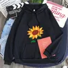 Wonder Egg Priority Ai Kawaii Sweat à capuche Femmes Esthétique Sun Flower Pocket Même paragraphe Sweat-shirt Anime Cosplay Vêtements jaunes X0721