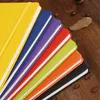 7 Farben Hardcover Notizblock Tragbares Schreibbuch Buntes Ledernotizbuch mit elastischem Verschluss gebändert Bürobedarf A5 A6