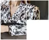 Lange mouwen vrouwen shirt v-hals luipaard print chiffon blouse shirt blouse vrouwen blusas mujer de moda wpomen tops blusa e569 210602