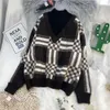 Women Sweater Preppy Style Half Turtleneck Sweater Autumn Winter Warm Knitted Sweater Casual Pullover Plus Size jumper sweter 35 X0721