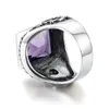 Echte 925 Sterling Silber Schwere Siegelringe Herren039s Massiver Amethyst 1216mm Stein Party Männlicher Vintage-Schmuck Geschenk Für Ehemann 9856285