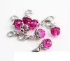 20PCS/lot Mix Colors Crystal Birthstone Dangles Birthday Stone Pendant Charms Beads With Lobster Clasp Fit For Floating