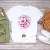 Women 2020 Summer Short Sleeve Floral Flower Fashion Lady T-shirts Top T Shirt Ladies Womens Graphic Female Tee T-Shirt X0527