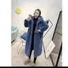 Winter Women Faux Rabbit Coat Luxury Long Fur Fur Coat Lourse Loose Frait Overdal