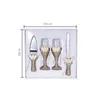 Bicchieri da vino 4 pezzi Abito da sposa Torta tostatura LNIFE Set di pale Bicchiere da champagne Bicchiere da whisky Szklanka Confezione regalo332a