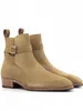 Mode Hommes Bottes Simple Style Rétro Classique Boucle Noire Chaussures Hommes Bottines En Daim Hommes Zapatos De Hombre Michigan Kasina Parra George Town Chunky Dust Kentucky