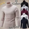 Design Sale Mens Casual Turtleneck Swetry Swetry Z Długim Rękawem Slim Fit Solid Color Sweter Topy