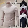 Venta de diseño Suéter de cuello alto casual para hombre Suéteres de manga larga Slim Fit Suéter de color sólido Tops